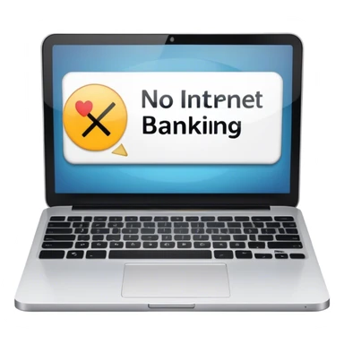 no internet banking sticker