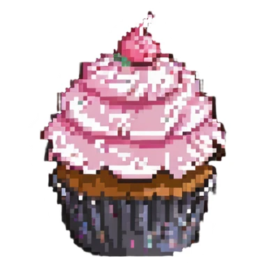 cupcake with pink icing sticker