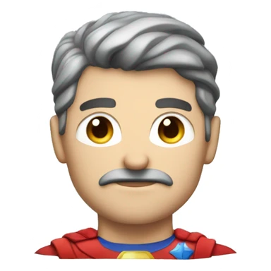 Caucasian Super hero with F on chest  sticker