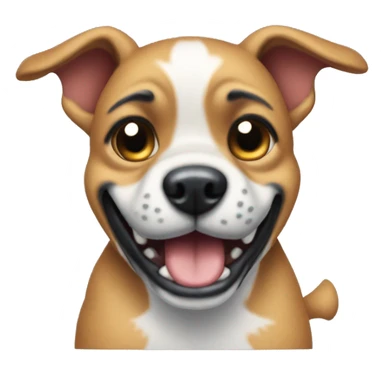 Stich auf einem hund sticker