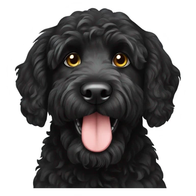 Black labradoodle  sticker