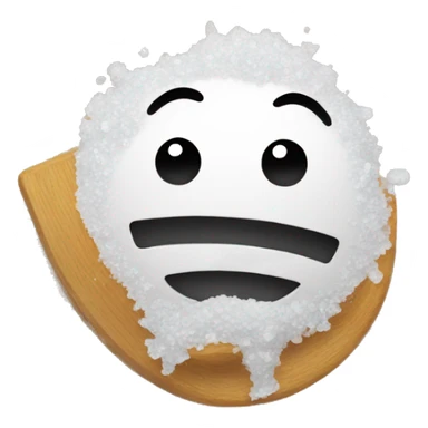 smiling emoji with a pile of salt sticker