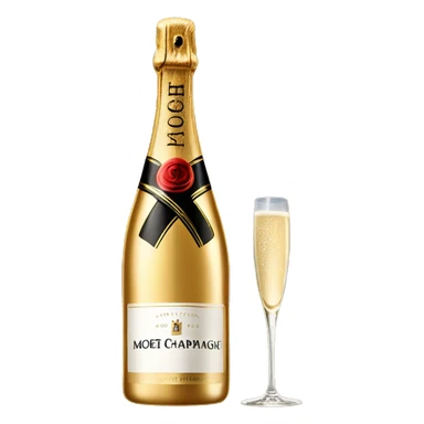 Moet champagne bottle sticker