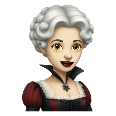 victorian lady vampire sticker