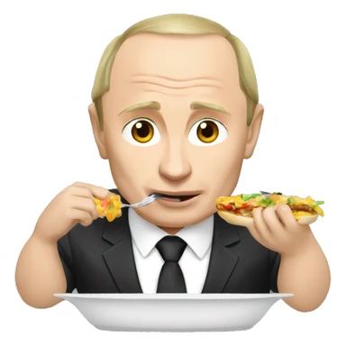 vladimir putin eating lunch sticker