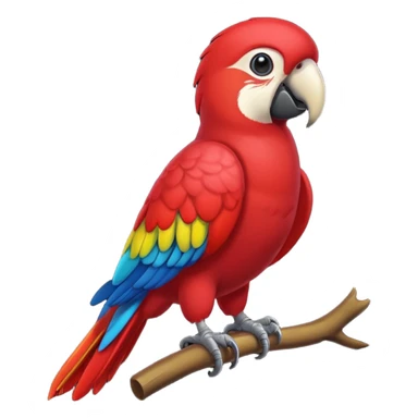 Ruby parrot sticker