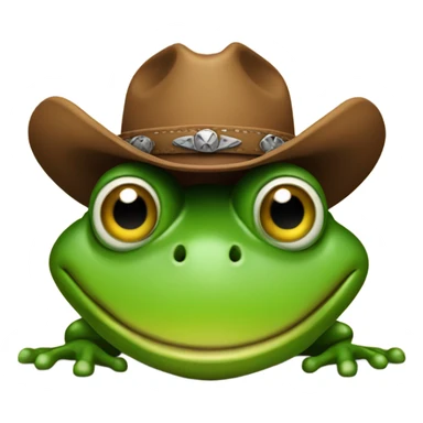 A cowboy frog sticker