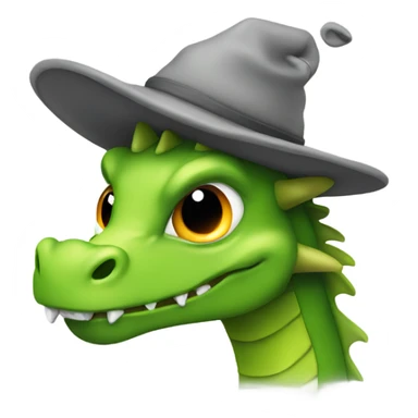 Dragon with gray hat sticker