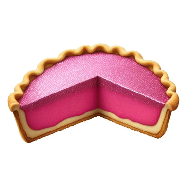 Hot pink pie with glitter  sticker