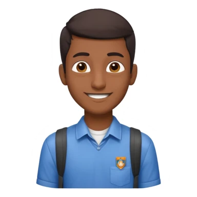 a skinny guy thats Indian and a tall aswell and has a school shirt on and a bit more dark skin sticker