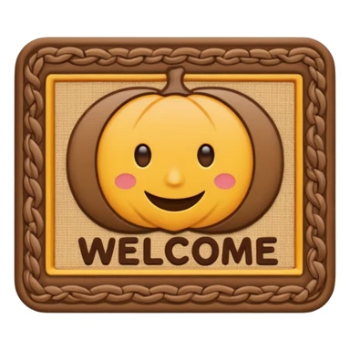 Doormat with welcome  sticker