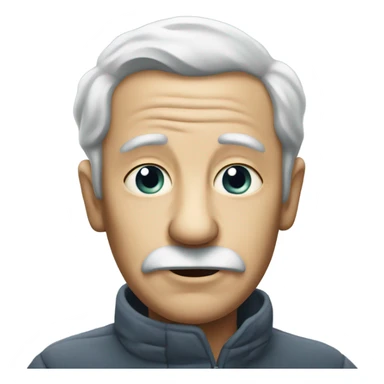 old man under cloudy sky sticker