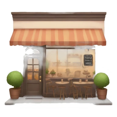 cosy coffee shop in lofi style sticker