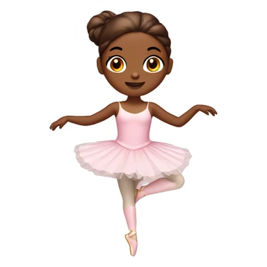  brown skin ballerina music box sticker