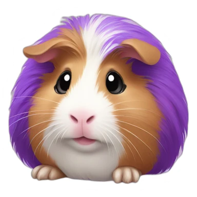 Guinea pig pink and purple sticker