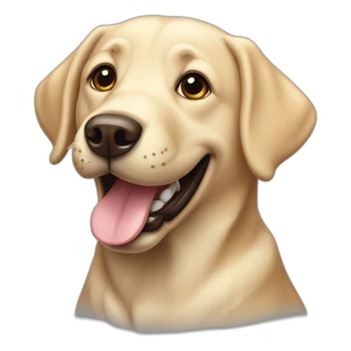 Happy labrador dog sticker