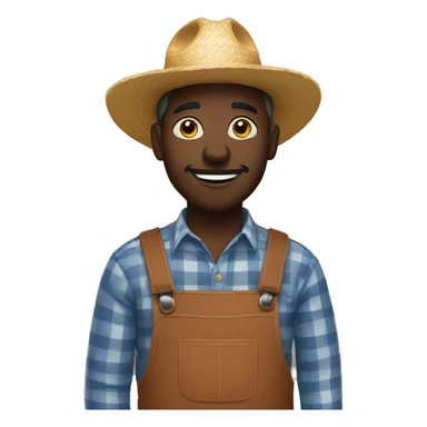 Black farmer welcoming sticker