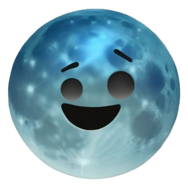 A blue moon with phone sticker
