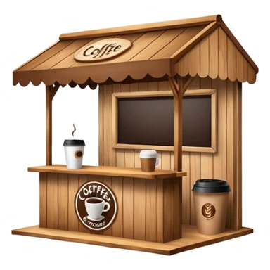 simple Coffee pop up stand booth to go front sticker