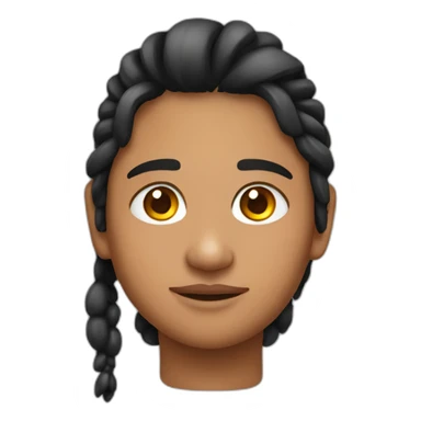 Emoji de un joven indigena con corona sticker