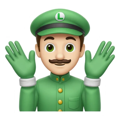 Luigi white gloves sticker