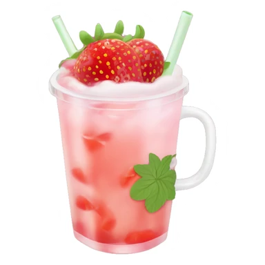hwache strawberry korean drink mukbang sticker