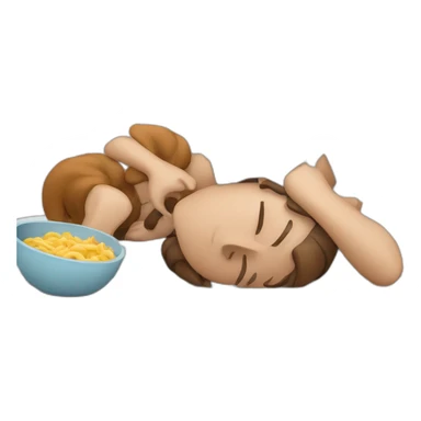 Friends having a food coma sticker