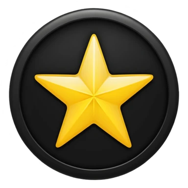 Make a star inside a clean black circle only sticker