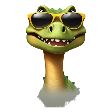 dinosaur with sun glasses sticker