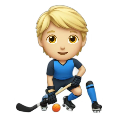 Boy-blond-Field-hockey-Game sticker