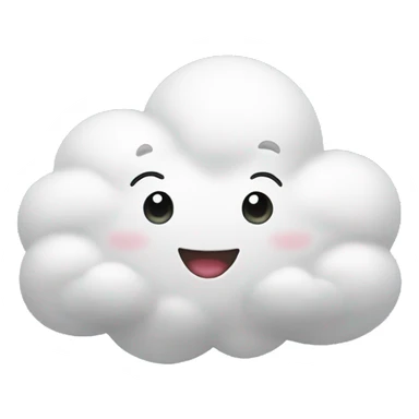 Happy cloud sticker
