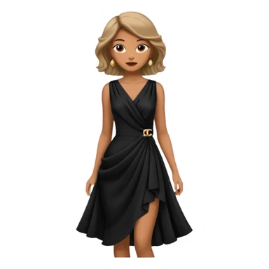 chanel black dress  sticker