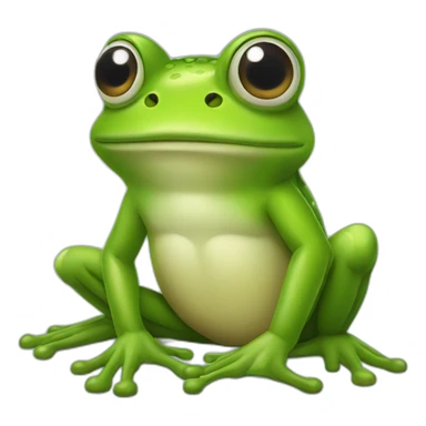 frog with gigachad pose sticker