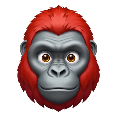 🦍 with red fur  sticker