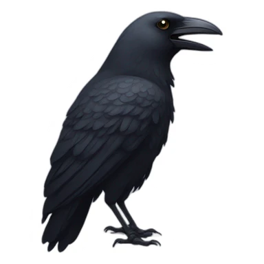Big crow looking at you sticker