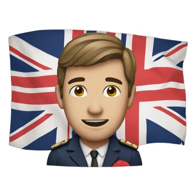 british with british flag sticker