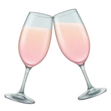 glasses of pastel pink champagne are smashing against each other sticker