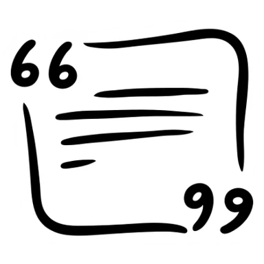 quotes icon with a background shape sticker