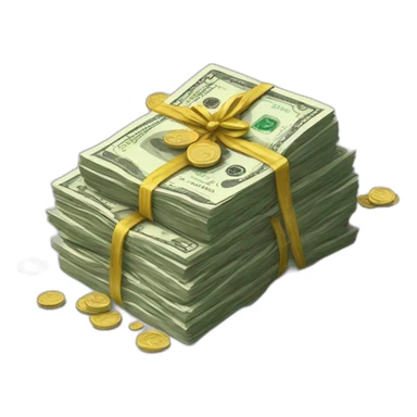 pile of money sticker