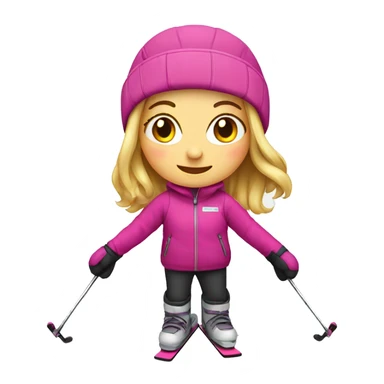 Girl ski  sticker