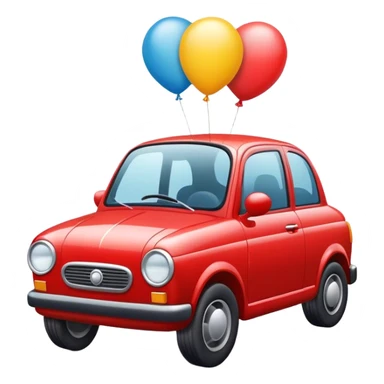 Car shaped balloon sticker