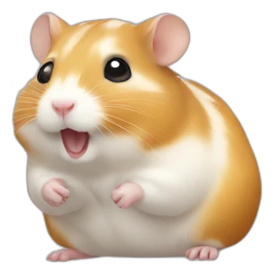 Hamster qui fuit sticker
