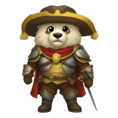 un chevalier à dos d'ours sticker