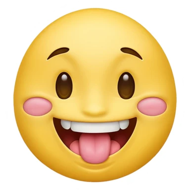 yellow face with tongue sticking out to the side sticker
