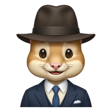 Animal with hat sticker