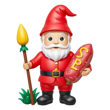   jeff koons style SPAM meat garden gnome inflatable  art sticker