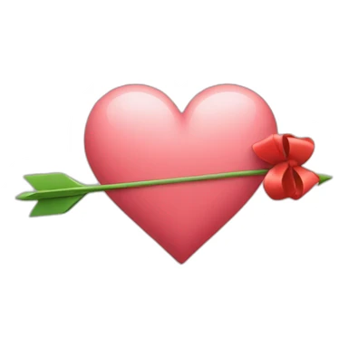 a heart use a bow with a heart arrow sticker