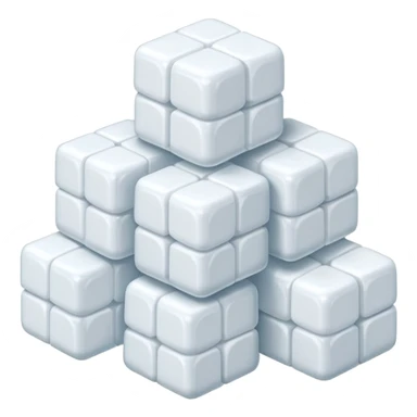 White sugar in cubes sticker