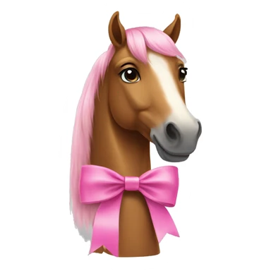Horse with a pink bow  sticker