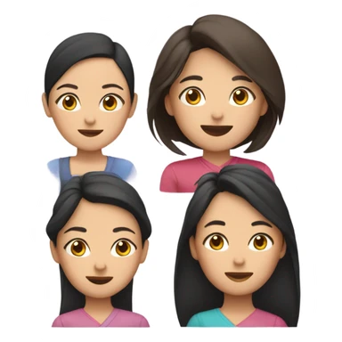 3 sisters and 1 mom asiat sticker